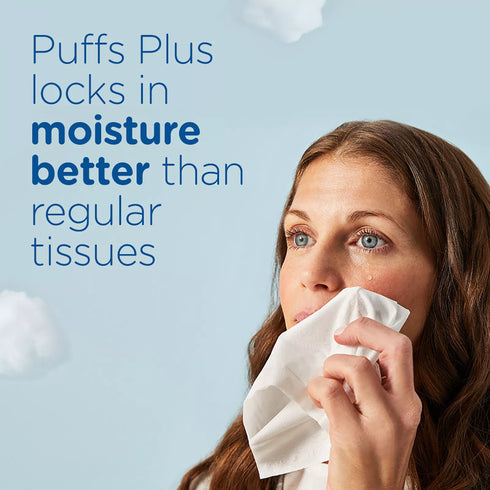 Puffs Plus Lotion Facial Tissues, 10 pk./124 tissues per box